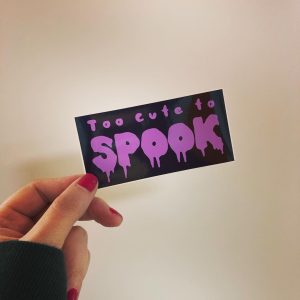 Too Cute To Spook Vinyl Sticker