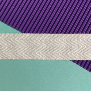 Cotton Herringbone Tape - 25mm - Natural